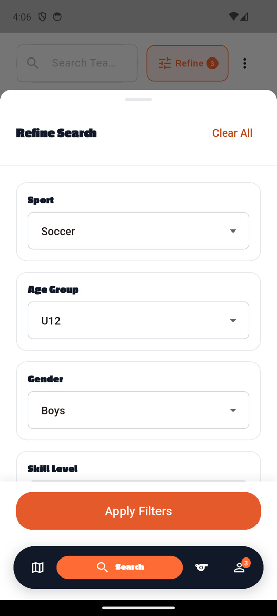 App search refine