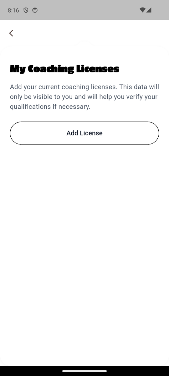 App licenses empty
