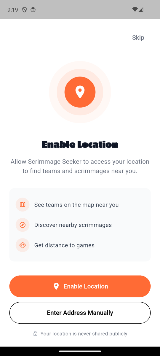 App location permission